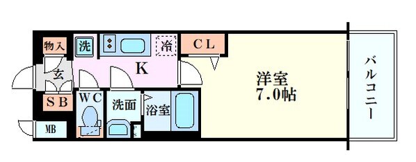 プレサンスOSAKA DOMECITYクロスティの物件間取画像